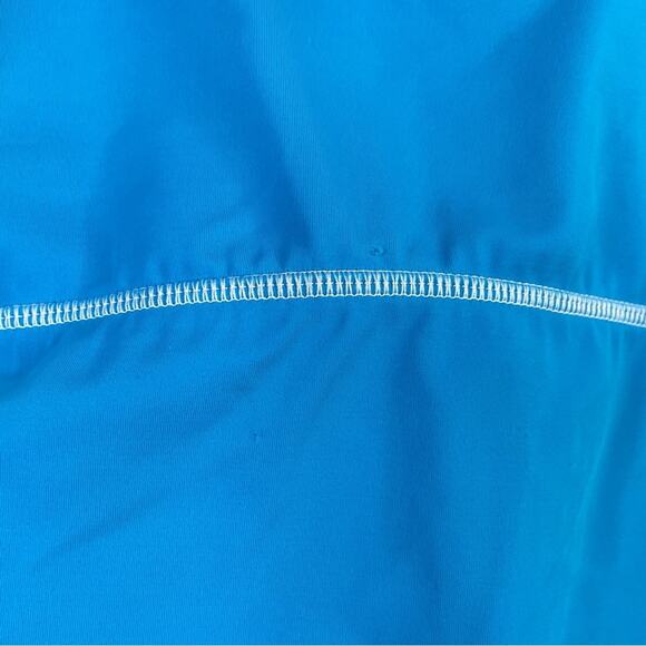 Lands End Bright Aqua Blue Strappy Modest Tankini Swim swimsuit top womens 8 M - Picture 3 of 9